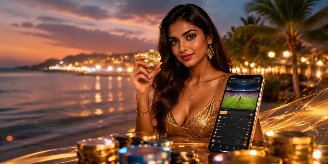 Goa Beach and Sports Betting blue gold theme