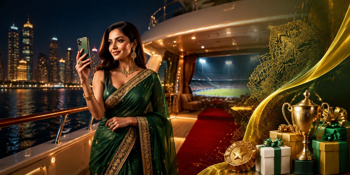 Cricket fan enjoying betting in saree attire